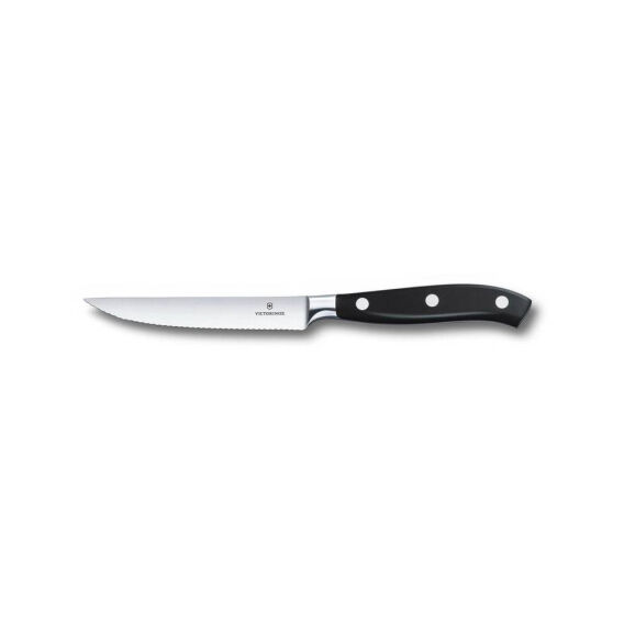 Victorinox 7.7203.12WG Grand Maître 12cm Siyah Tırtıklı Dövme Çelik Biftek Bıçağı, Hediye Kutulu