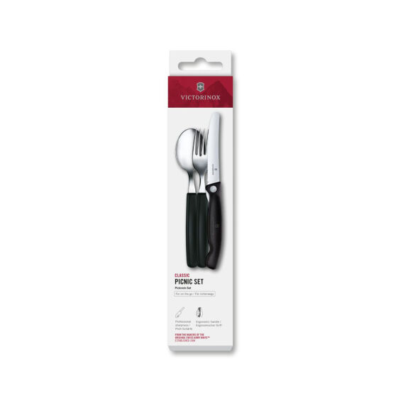 Victorinox 6.7193.3F Swiss Classic 3lü Piknik Seti, Siyah