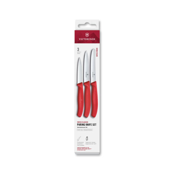 Victorinox 6.7111.34C1 Swiss Classic 3lü Bıçak Set, Kırmızı