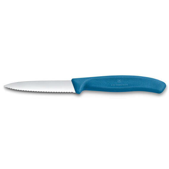 Victorinox 6.7632.C1 Swiss Classic 8cm Tırtıklı Soyma Bıçağı, Mavi
