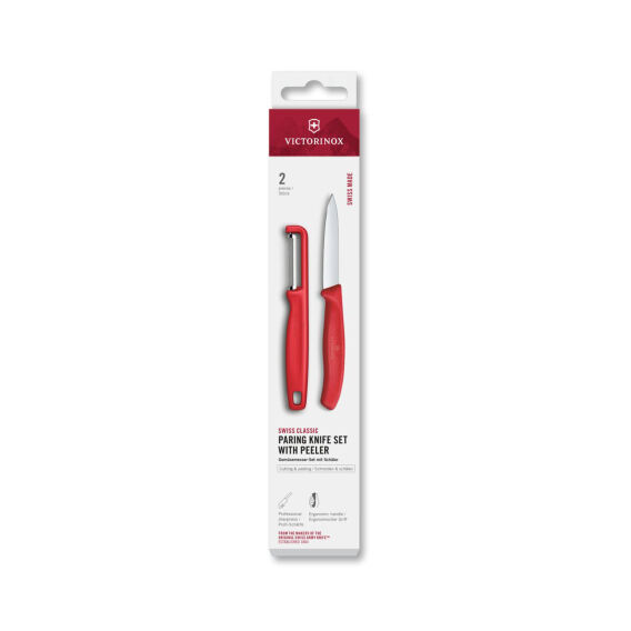 Victorinox 6.7111.21C1 Swiss Classic 2li Bıçak ve Soyacak Set, Kırmızı