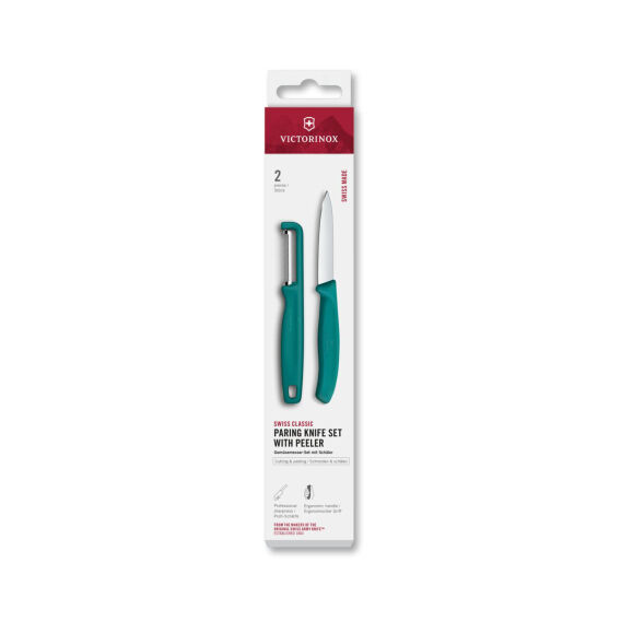 Victorinox 6.7114.21C1 Swiss Classic 2li Bıçak ve Soyacak Set, Yeşil