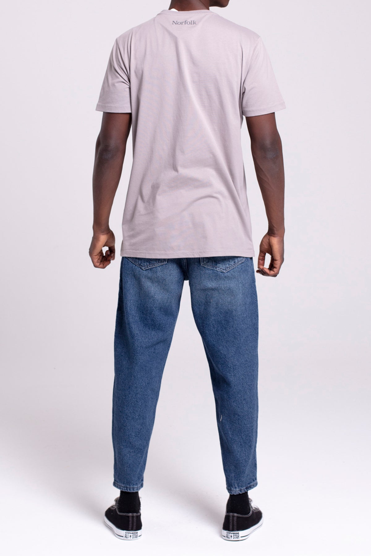 VIGO Erkek %100 Pamuk Oval Kesim Bisiklet Yaka Basic Tişört Gri - 5