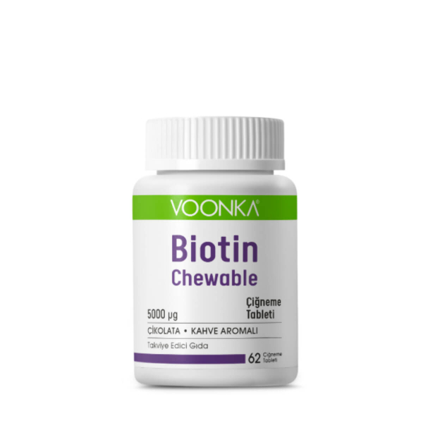 Voonka Biotin 5000 Mcg Çiğneme 62 Tablet