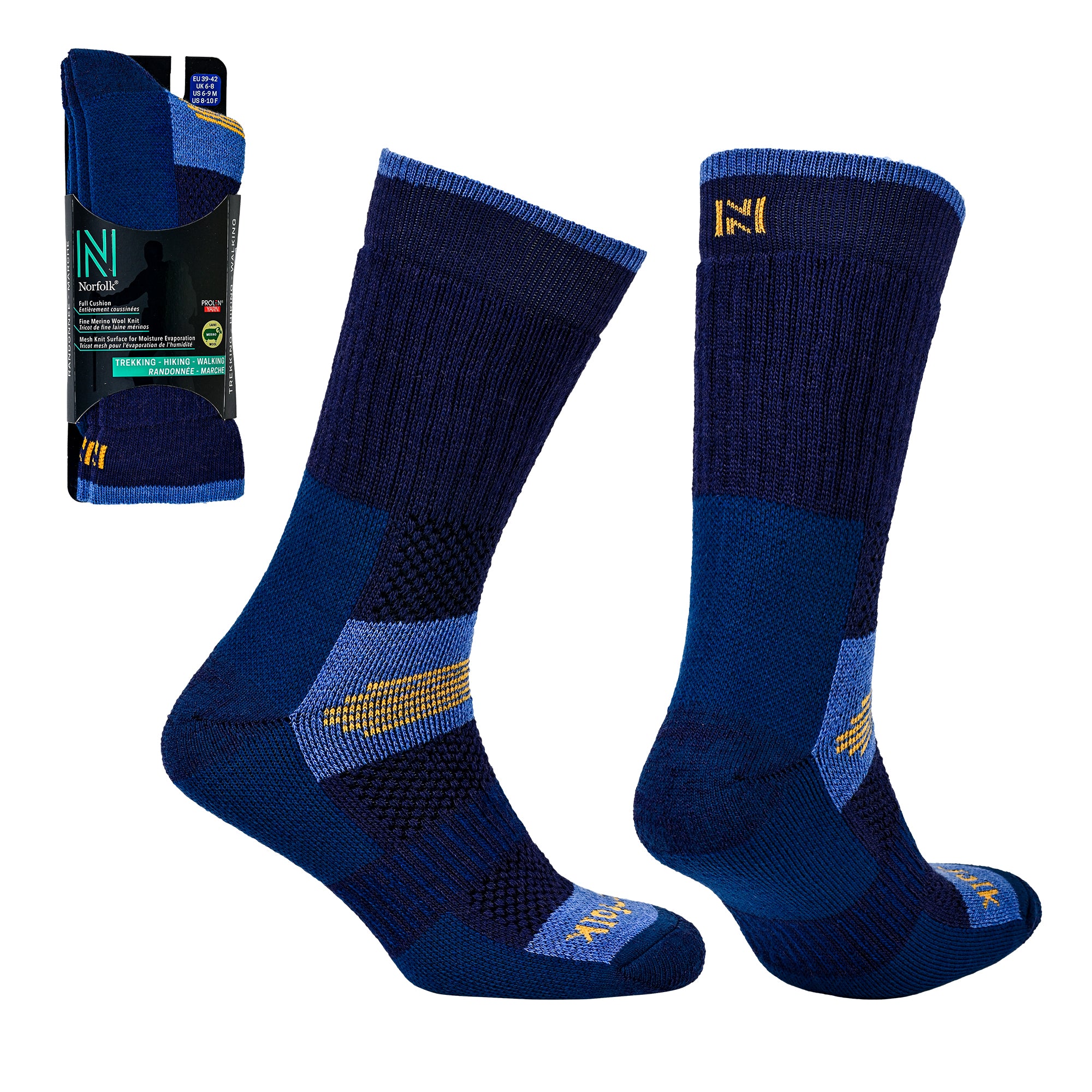 VOYAGER 2.0 Termal Merinos Yünlü Tam Yastıklı Outdoor Yürüyüş Çorabı - Lacivert - 4