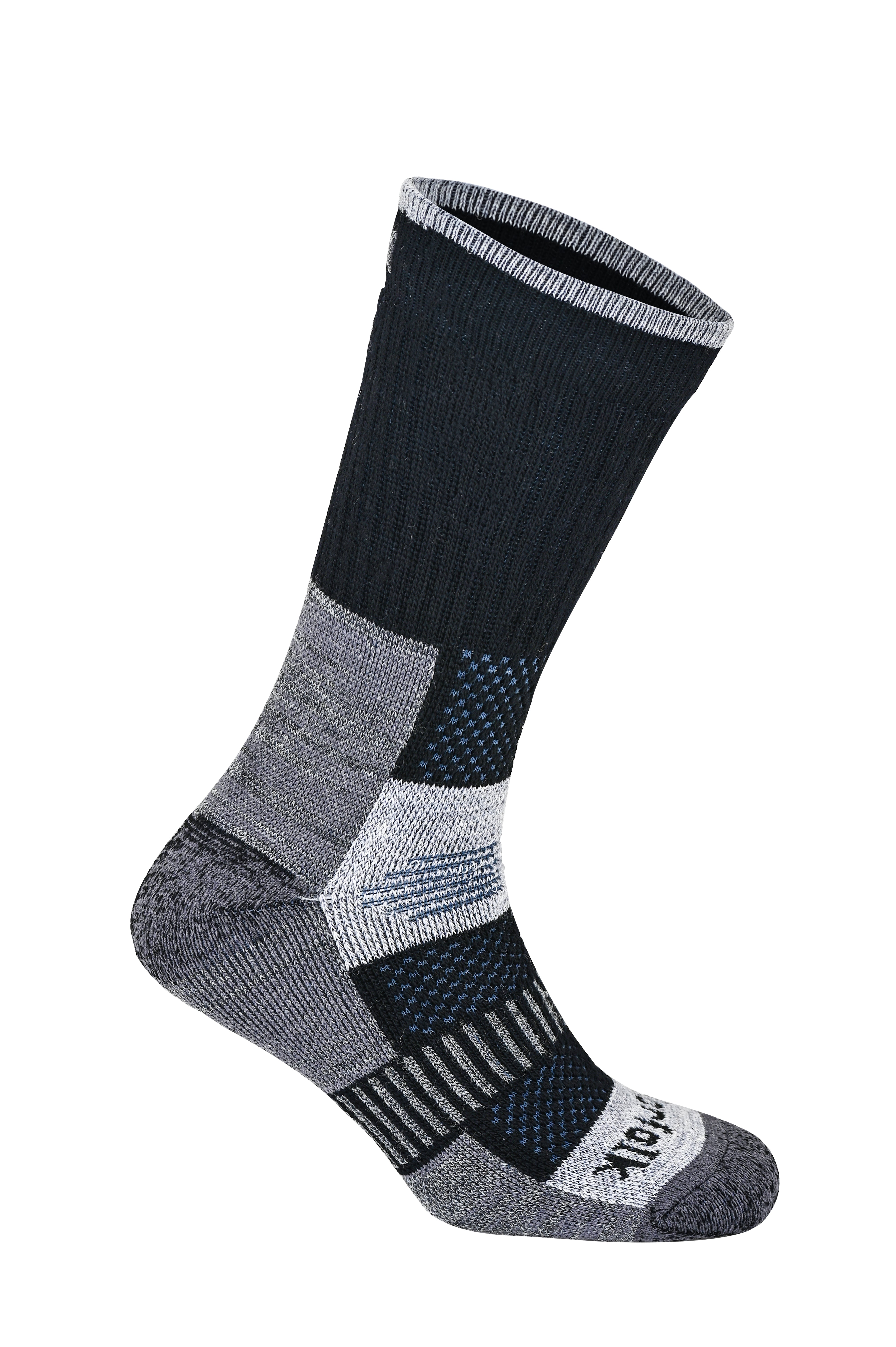 VOYAGER 2.0 Termal Merinos Yünlü Tam Yastıklı Outdoor Yürüyüş Çorabı - Siyah - 4