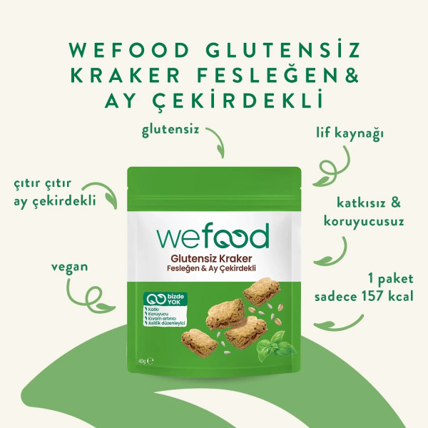 Wefood Fesleğenli Kraker  40 gr - 3
