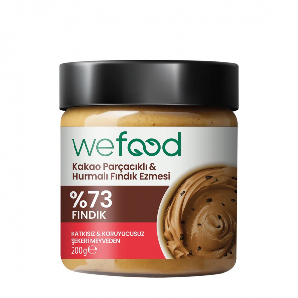 Wefood Fındık Ezmesi Çikolatalı Hurmalı  200 gr