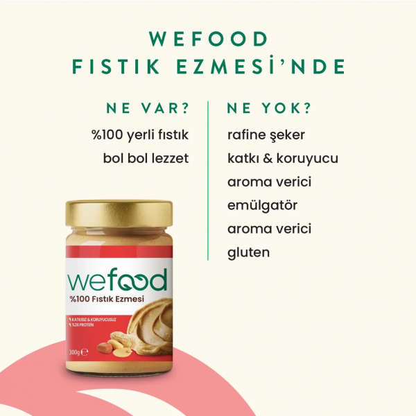Wefood Fıstık Ezmesi %100 Sade  300 gr - 4