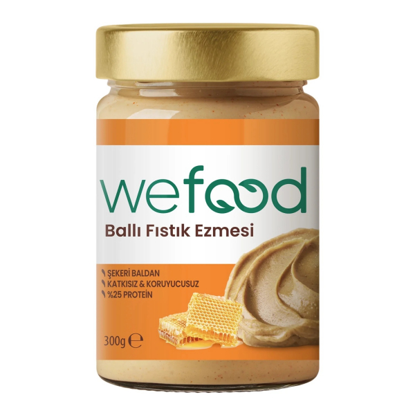 Wefood Fıstık Ezmesi Ballı 300 gr