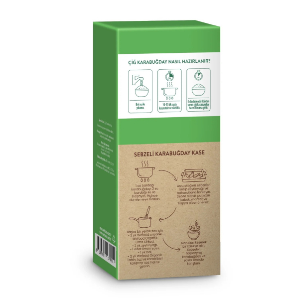 Wefood Glütensiz Çiğ Karabuğday  400 gr - 3