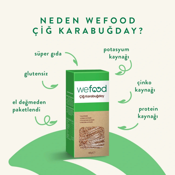 Wefood Glütensiz Çiğ Karabuğday  400 gr - 4