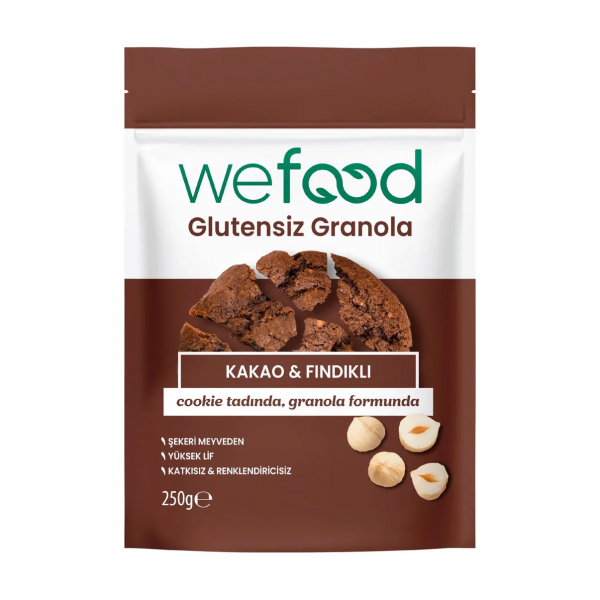Wefood Glutensiz Granola Kakao & Fındık 250 gr