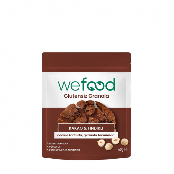 Wefood Glutensiz Granola Kakao & Fındık 60 gr