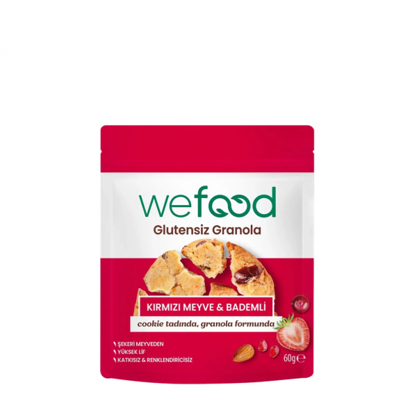 Wefood Glutensiz Granola Kırmızı Meyve & Badem 60 gr