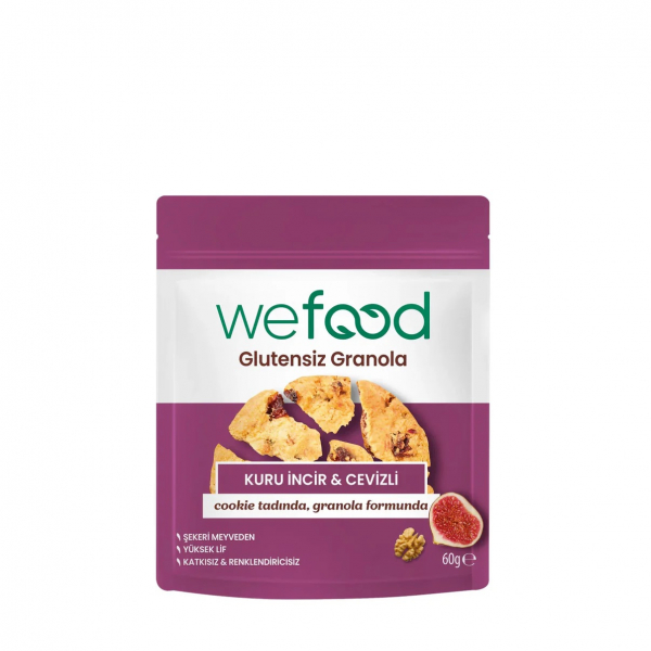 Wefood Glutensiz Granola Kuru İncir & Cevizli 60 gr