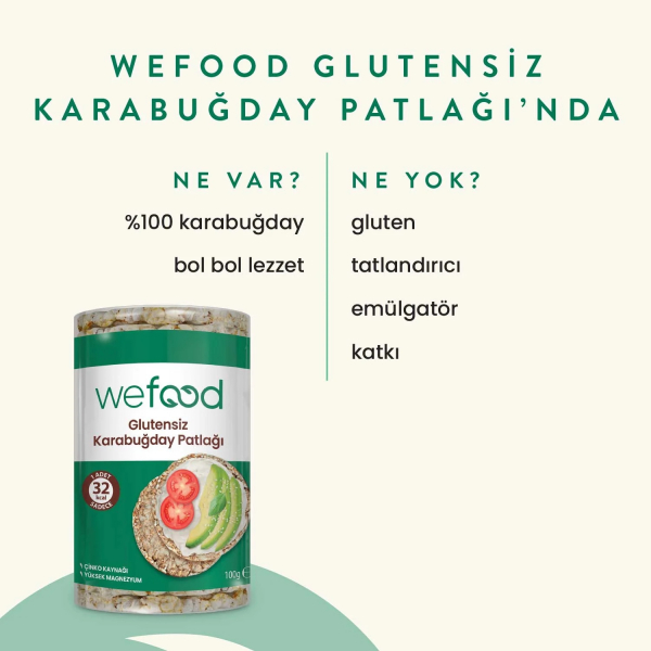 Wefood Glutensiz Karabuğday Patlağı  100 gr - 4