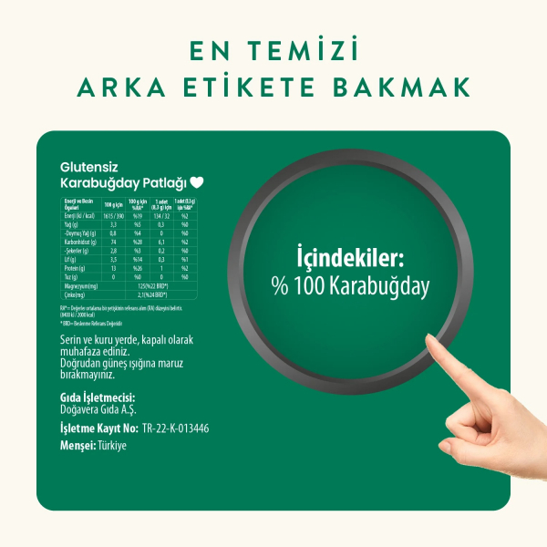 Wefood Glutensiz Karabuğday Patlağı  100 gr - 8