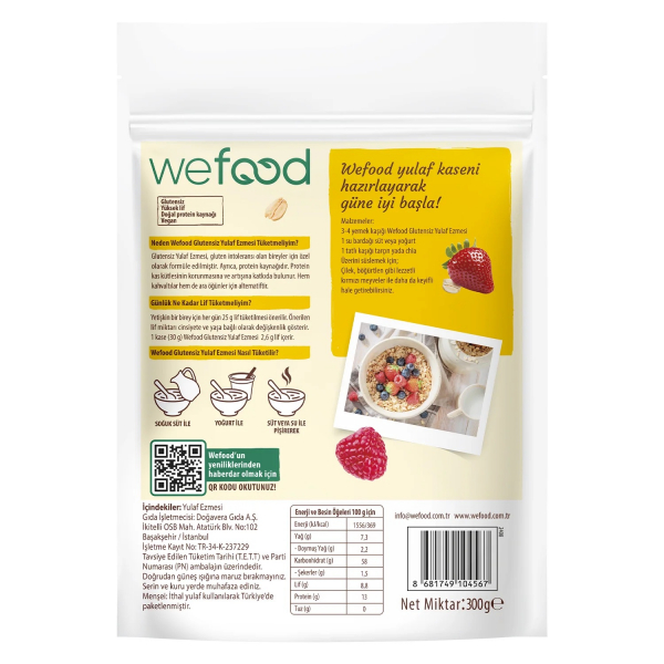 Wefood Glutensiz Yulaf Ezmesi  300 gr - 3
