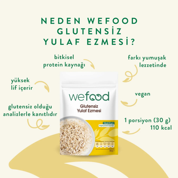 Wefood Glutensiz Yulaf Ezmesi  300 gr - 4