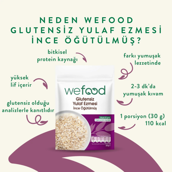 Wefood İnce Öğütülmüş Glutensiz Yulaf Ezmesi  300 gr - 4