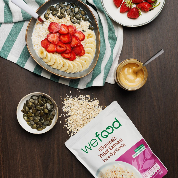 Wefood İnce Öğütülmüş Glutensiz Yulaf Ezmesi  300 gr - 5