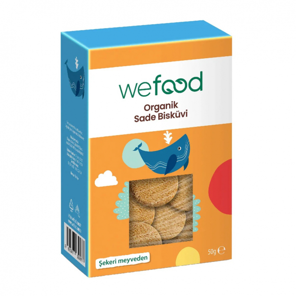 Wefood Kids Organik Sade Tereyağlı Bisküvi 50 gr