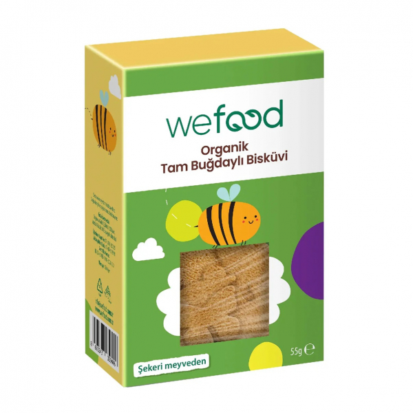 Wefood Kids Organik Tam Buğday Bisküvi 55 gr