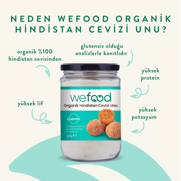 Wefood Organik Hindistan Cevizi Unu  320 gr - 3