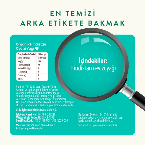Wefood Organik Hindistan Cevizi Yağı  150 ml - 8