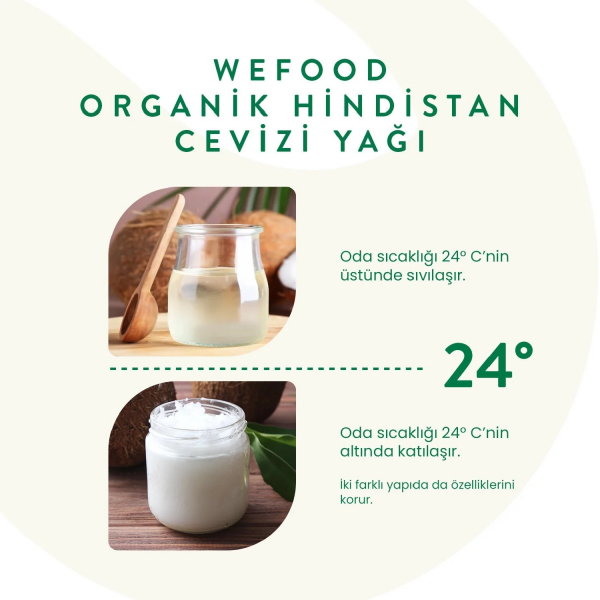 Wefood Organik Hindistan Cevizi Yağı  300 ml - 4