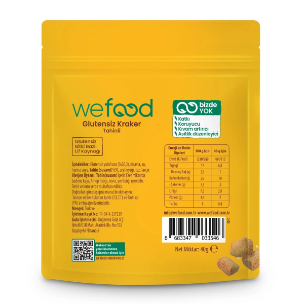 Wefood Tahinli Kraker  40 gr - 8