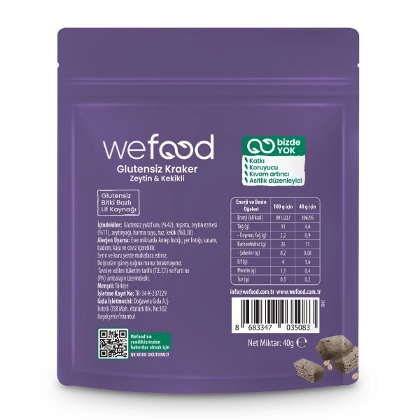 Wefood Zeytinli & Kekikli Kraker  40 gr - 7