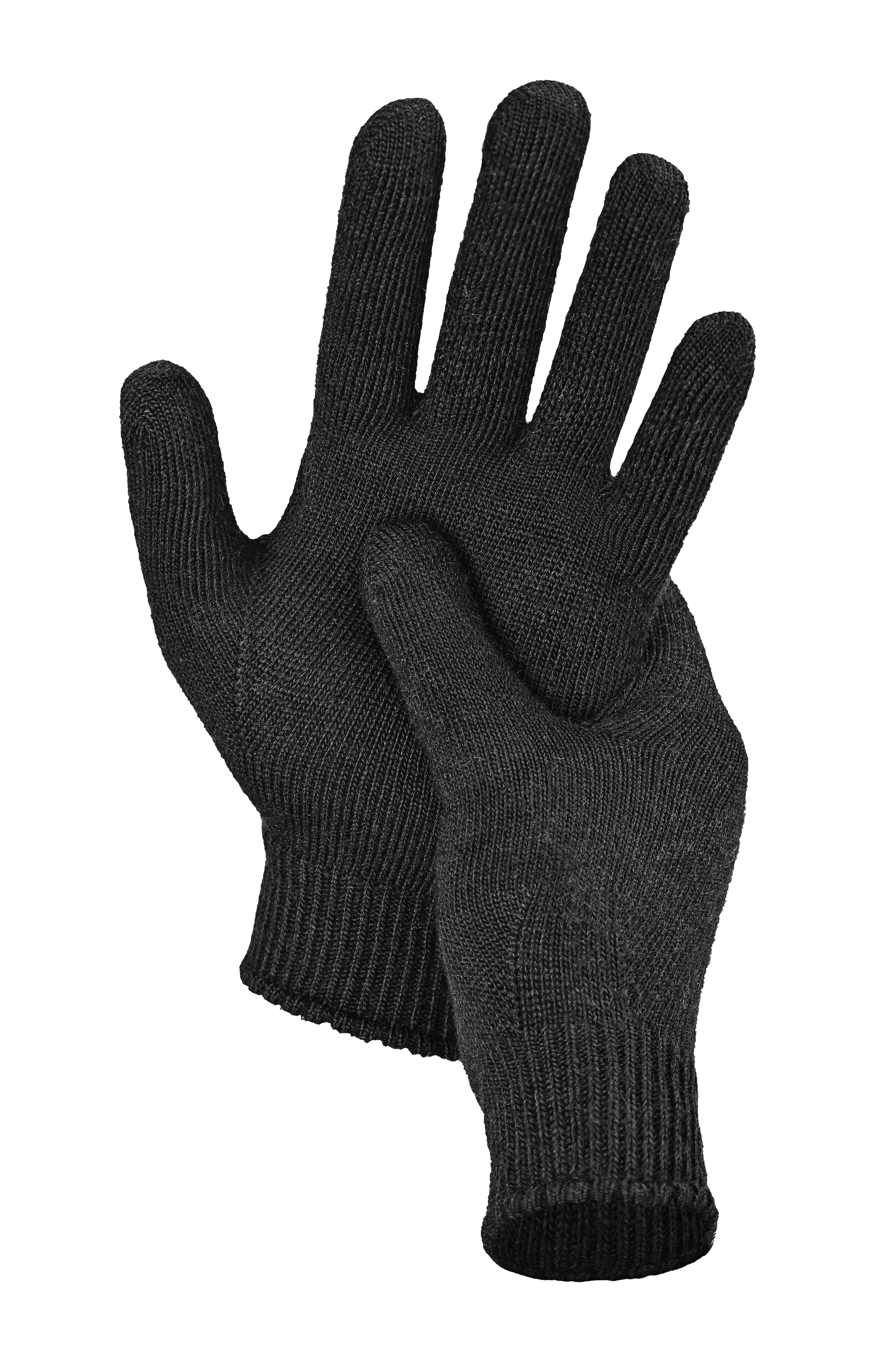 Winter Set %70 Merino Yünü Termal Bere ve Eldiven 2'li Kış Seti - Siyah - 5