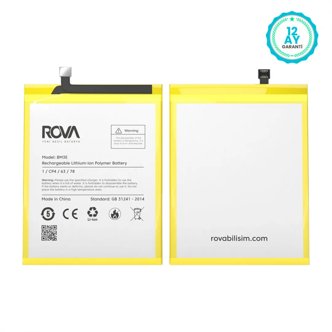 Rova Xiaomi Mi 8 BM3E Batarya Pil 3300 mAh - 3