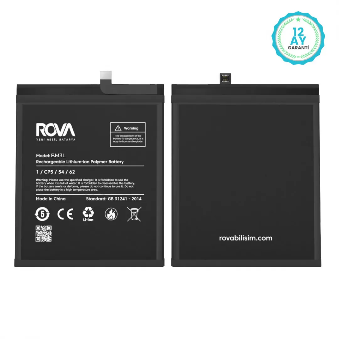 Rova Xiaomi Mi 9 BM3L Batarya Pil 3300 mAh - 3
