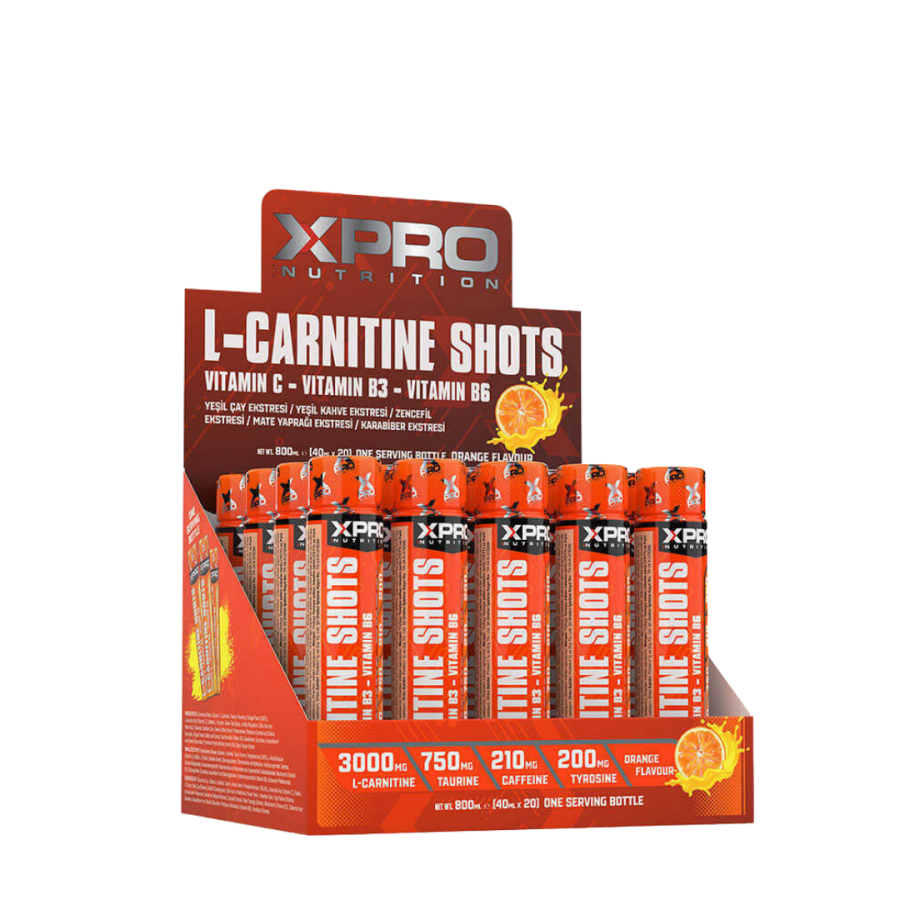 Xpro Nutrition Xpro L-Karnitin Shot 3000mg 40ml x 20 Adet