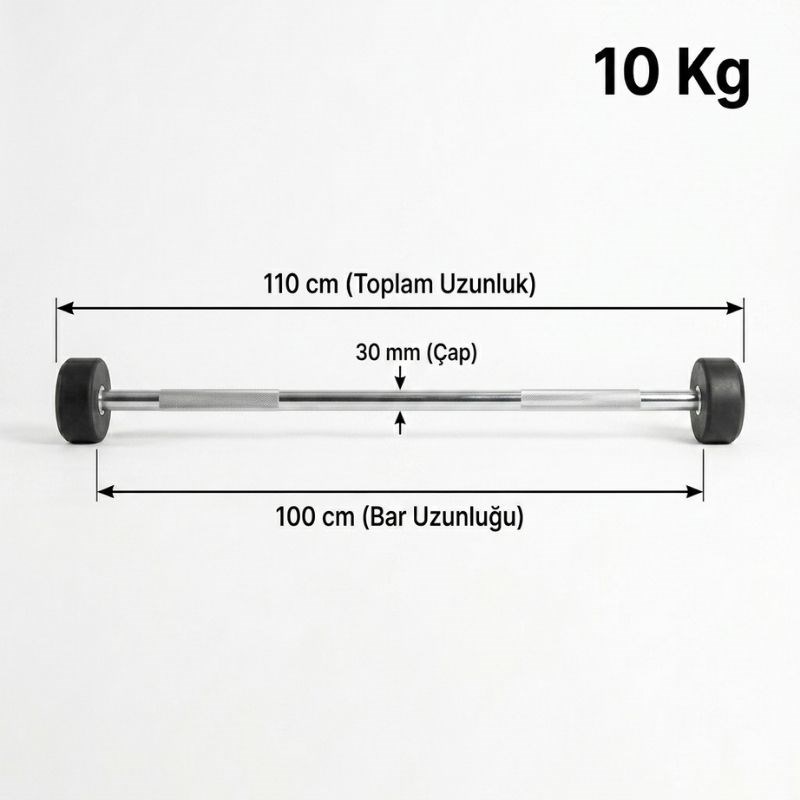 XTR Fitness Barbell Düz (Sabit) 10 Kg - 3