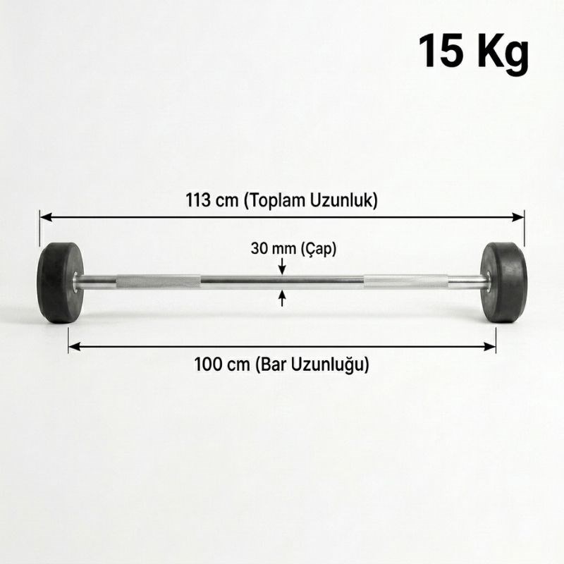 XTR Fitness Barbell Düz (Sabit) 15 Kg - 3