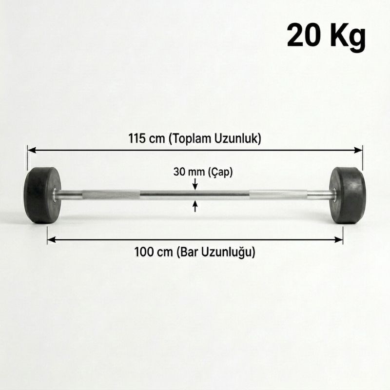 XTR Fitness Barbell Düz (Sabit) 20 Kg - 3