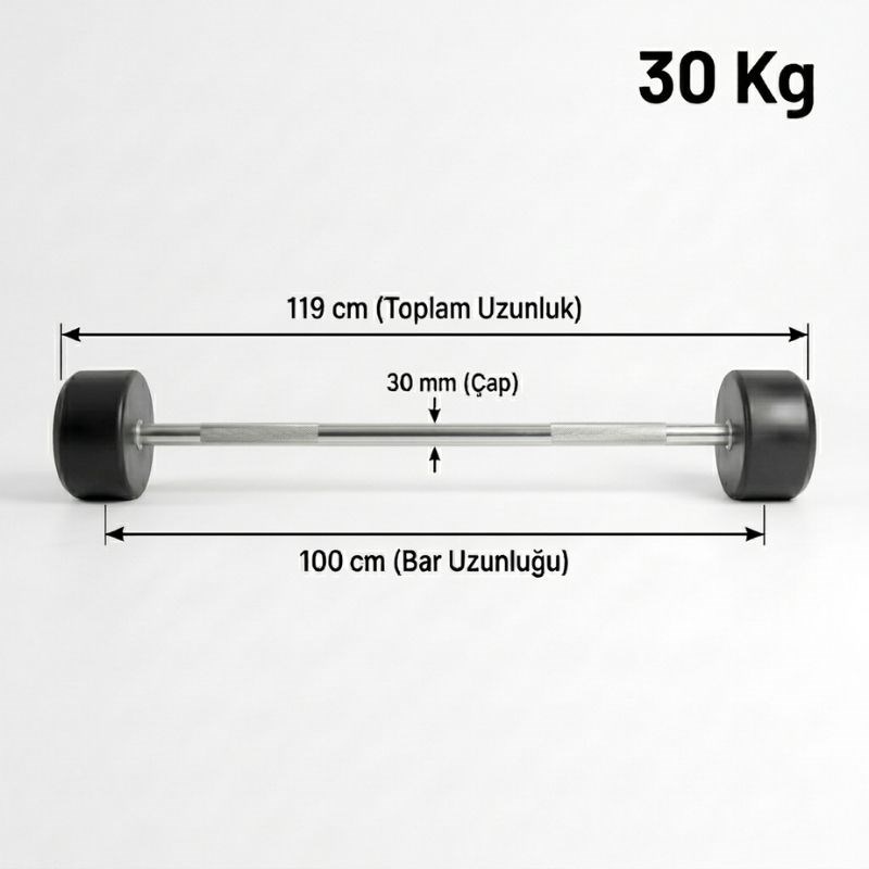 XTR Fitness Barbell Düz (Sabit) 30 Kg - 3