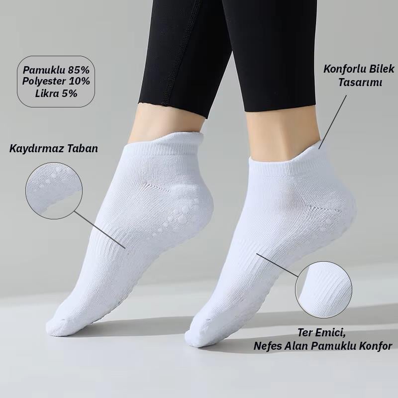 XTR Fitness Kısa Yoga ve Pilates Çorabı - 6