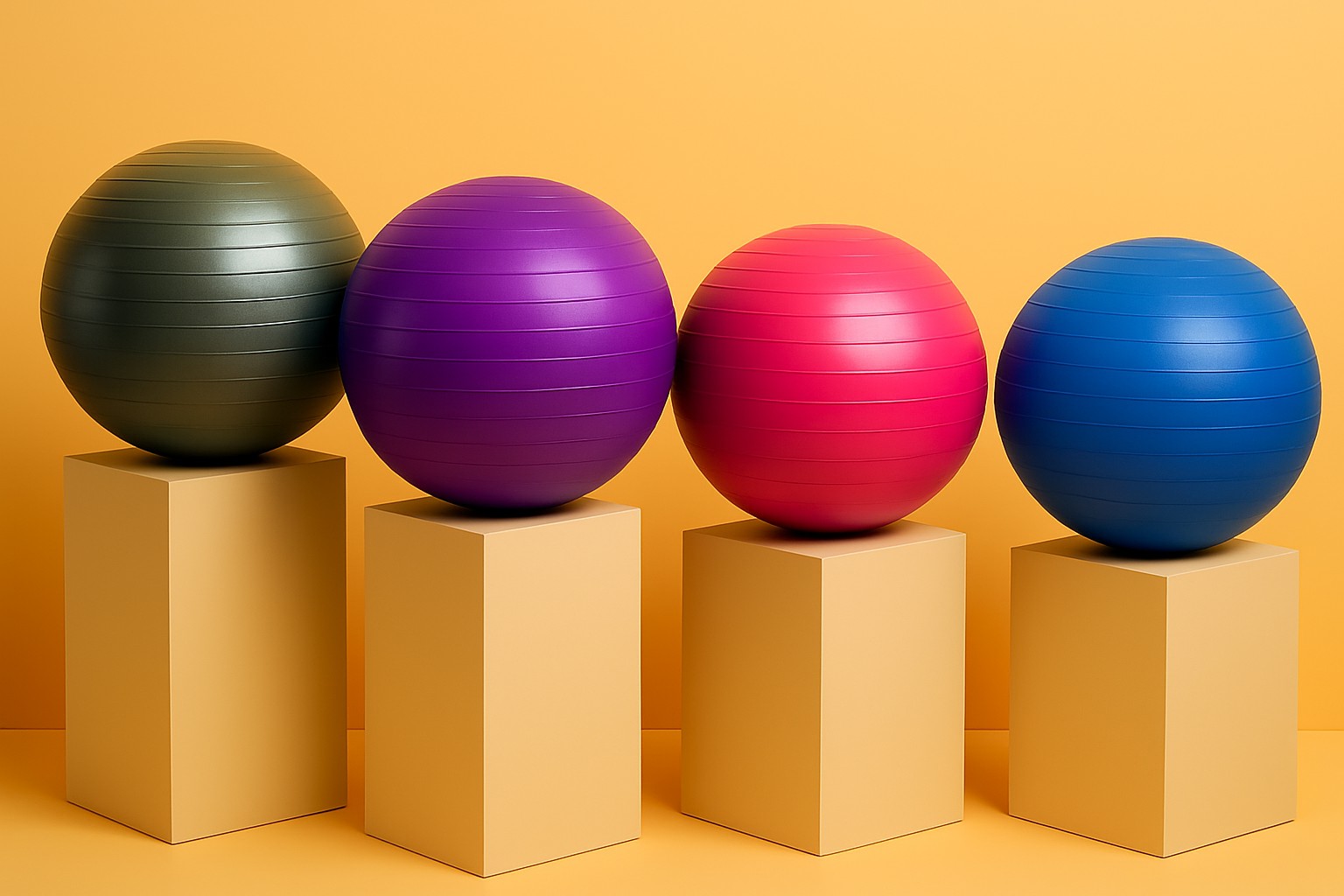 Yeni Nesil Pilates Topu + Pompa Profesyonel Dayanıklı Fitness Yoga Denge Egzersiz Pilates Topu - 4