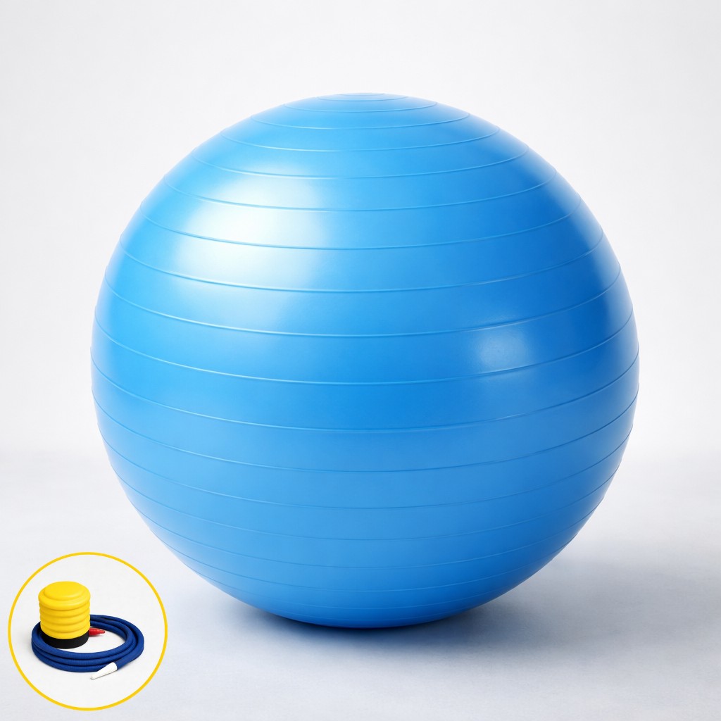 Yeni Nesil Pilates Topu + Pompa Profesyonel Dayanıklı Fitness Yoga Denge Egzersiz Pilates Topu - 8