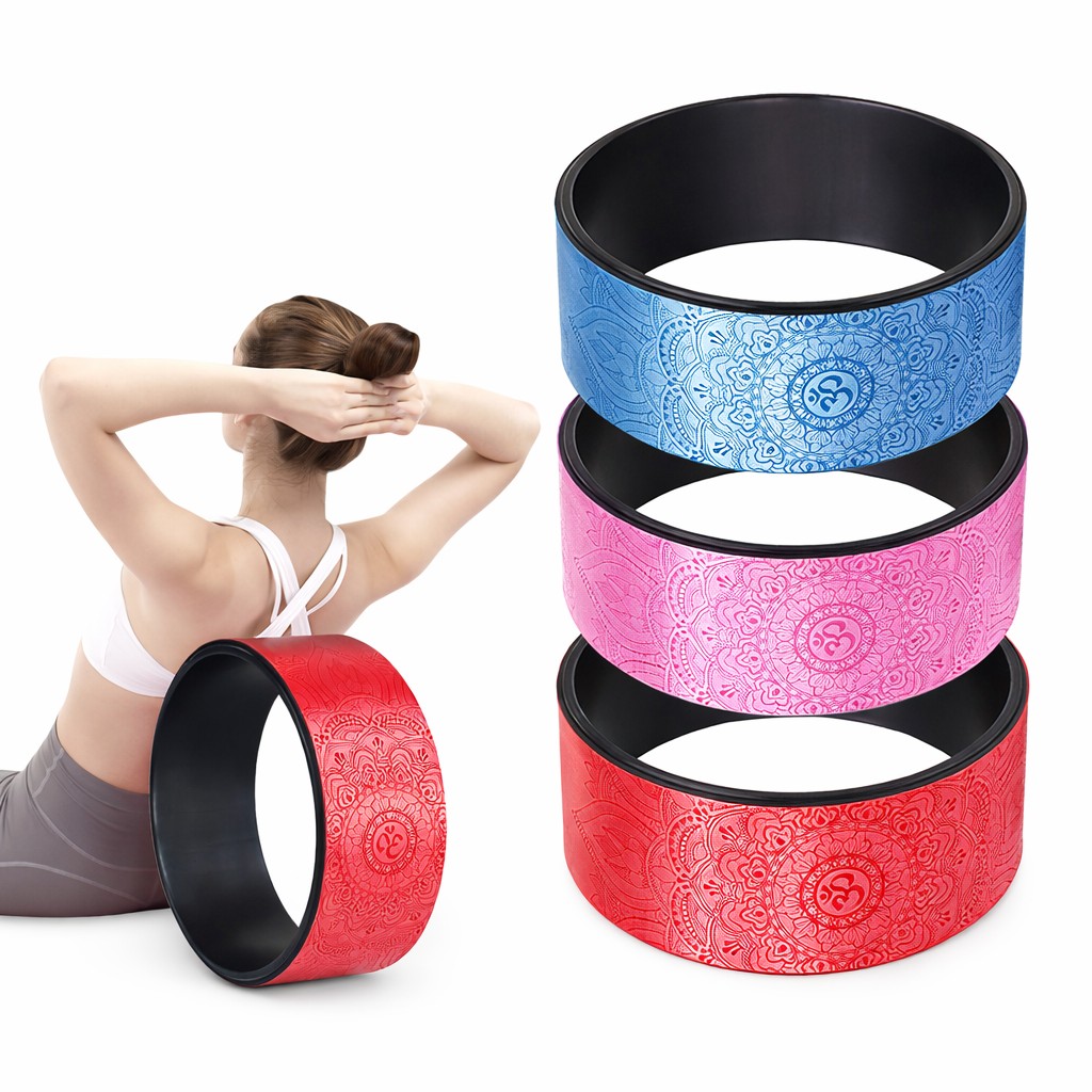 Yeni Nesil Yoga Wheel Kaymaz Yumuşak Yüzey Pilates Fitness Çemberi Esneme Sırt Açma Egzersiz Aleti - 4