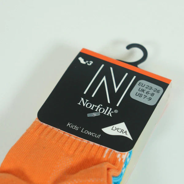 Yogi Pamuklu Günlük Konforlu Çocuk Çorabı 3'lü Paket Turuncu/Mavi/Sarı - 3