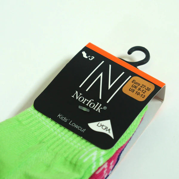 Yogi Pamuklu Günlük Konforlu Çocuk Çorabı 3'lü Paket Yeşil/Pembe/Mor - 3