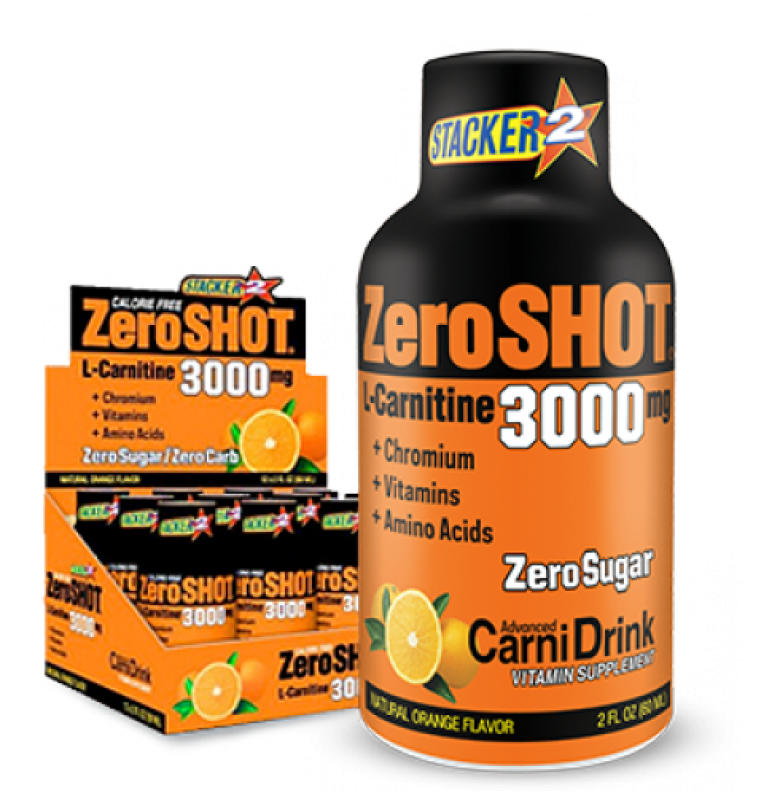 ZeroShot L-Carnitine 3000 mg. Portakal 12 Shot x 60 ml.