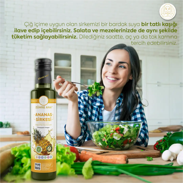 Zühre Ana Ananas Sirkesi Doğal Fermantasyon  500 ml - 2