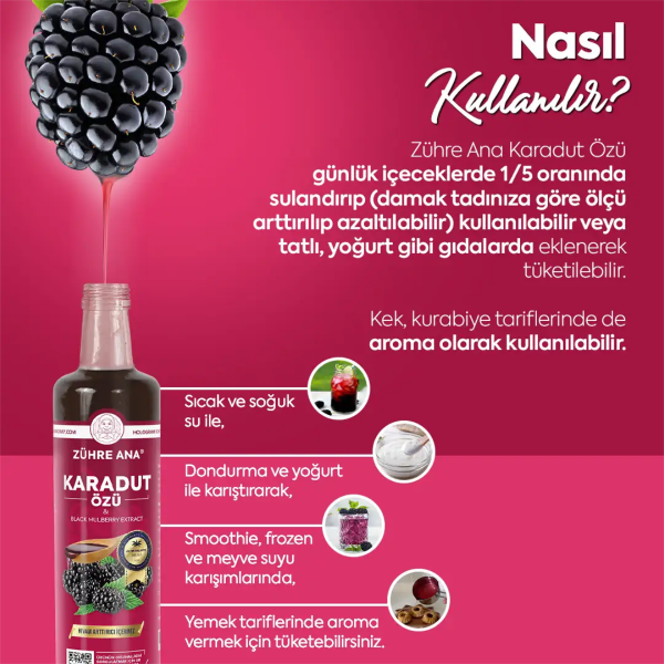 Zühre Ana Karadut Özü  670 ml - 3